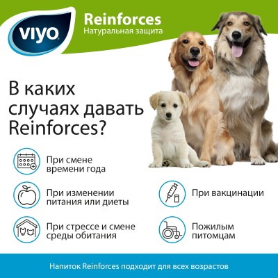 Viyo Reinforces All Ages DOG пребиотический напиток для собак всех возрастов 7х30 мл
