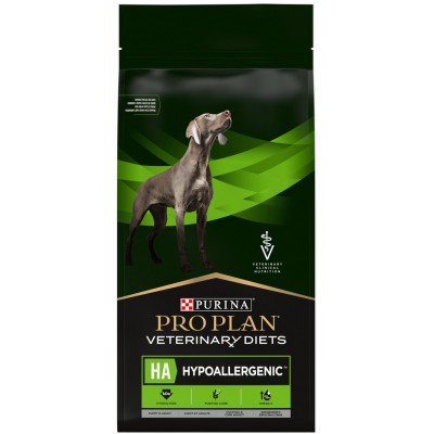 Pro Plan Veterinary Diets HA Hypoallergenic Сухой корм для собак диетический для снижения пищевой непереносимости ингредиентов и питательных веществ 11 кг.