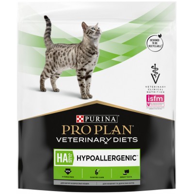 Pro Plan Veterinary Diets HA ST/OX Hypoallergenic Сухой корм для кошек диетический для снижения пищевой непереносимости ингредиентов и питательных веществ 325 гр.
