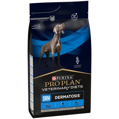 Pro Plan Veterinary Diets DRM Dermatosis Сухой корм для собак диетический при дерматозах и выпадении шерсти 3 кг.