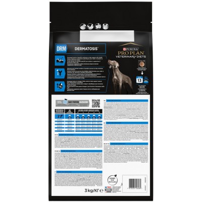 Pro Plan Veterinary Diets DRM Dermatosis Сухой корм для собак диетический при дерматозах и выпадении шерсти 3 кг.