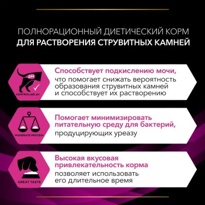 Pro Plan Veterinary Diets UR Urinary Сухой корм для собак диетический для растворения струвитных камней 3 кг.
