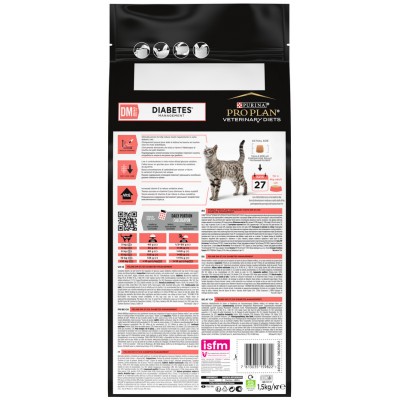 Pro Plan Veterinary Diets DM ST/OX Diabetes Management Сухой корм для кошек диетический для регуляции поступления глюкозы (при сахарном диабете) с низким уровнем сахаров 1.5 кг.