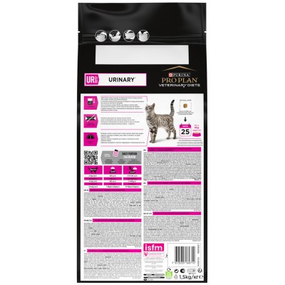 Pro Plan Veterinary Diets UR ST/OX Urinary Сухой корм для кошек диетический при болезнях нижних отделов мочевыводящих путей с океанической рыбой 1.5 кг.