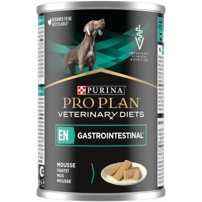 Pro Plan Veterinary Diets EN Gastrointestinal Влажный корм для собак диетический при расстройствах пищеварения и экзокринной недостаточности поджелудочной железы паштет 400 гр.