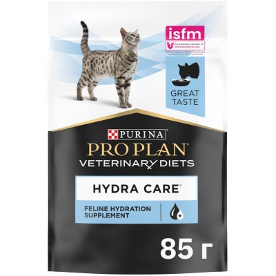 "Для Асты" Pro Plan Veterinary Diets Hydra Care Пищевая добавка для кошек диетический для увеличения потребления воды и снижения концентрации мочи в соусе 85 гр.