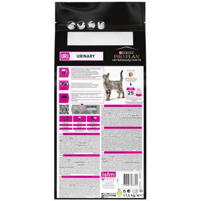 Pro Plan Veterinary Diets UR ST/OX Urinary Сухой корм для кошек диетический для взрослых кошек при болезни нижних отделов мочевыводящих путей с курицей 1.5 кг.
