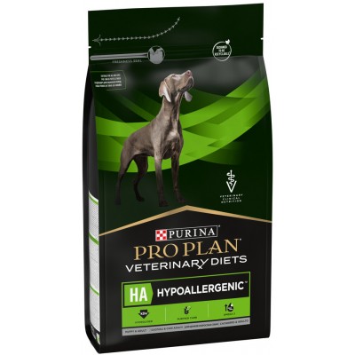 Pro Plan Veterinary Diets HA Hypoallergenic Сухой корм для собак диетический для снижения пищевой непереносимости ингредиентов и питательных веществ 3 кг.