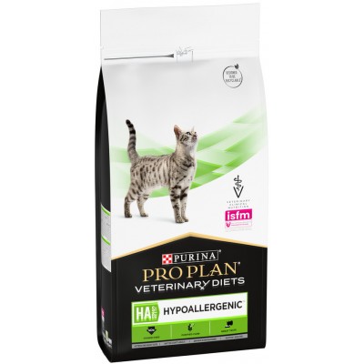 Pro Plan Veterinary Diets HA ST/OX Hypoallergenic Сухой корм для кошек диетический для снижения пищевой непереносимости ингредиентов и питательных веществ 1.3 кг.