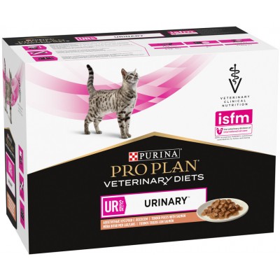 Pro Plan Veterinary Diets UR ST/OX Urinary Влажный корм для кошек диетический при болезнях нижних отделов мочевыводящих путей с лососем 85 гр.