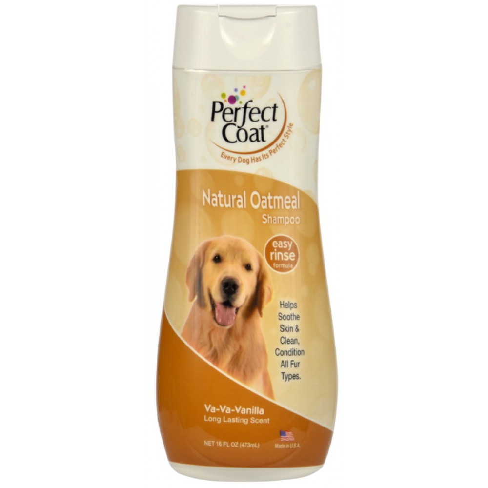 8in1 шампунь для собак PC Natural Oatmeal овсяный успокаивающий для кожи с ароматом ванили, 473 мл.