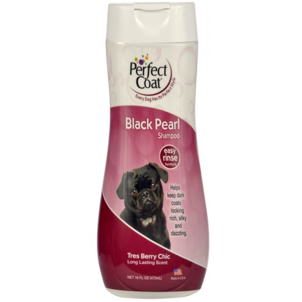 8in1 шампунь-кондиционер для собак PC Black Pearl для темных окрасов с ароматом бойзен-ягоды, 473 мл.