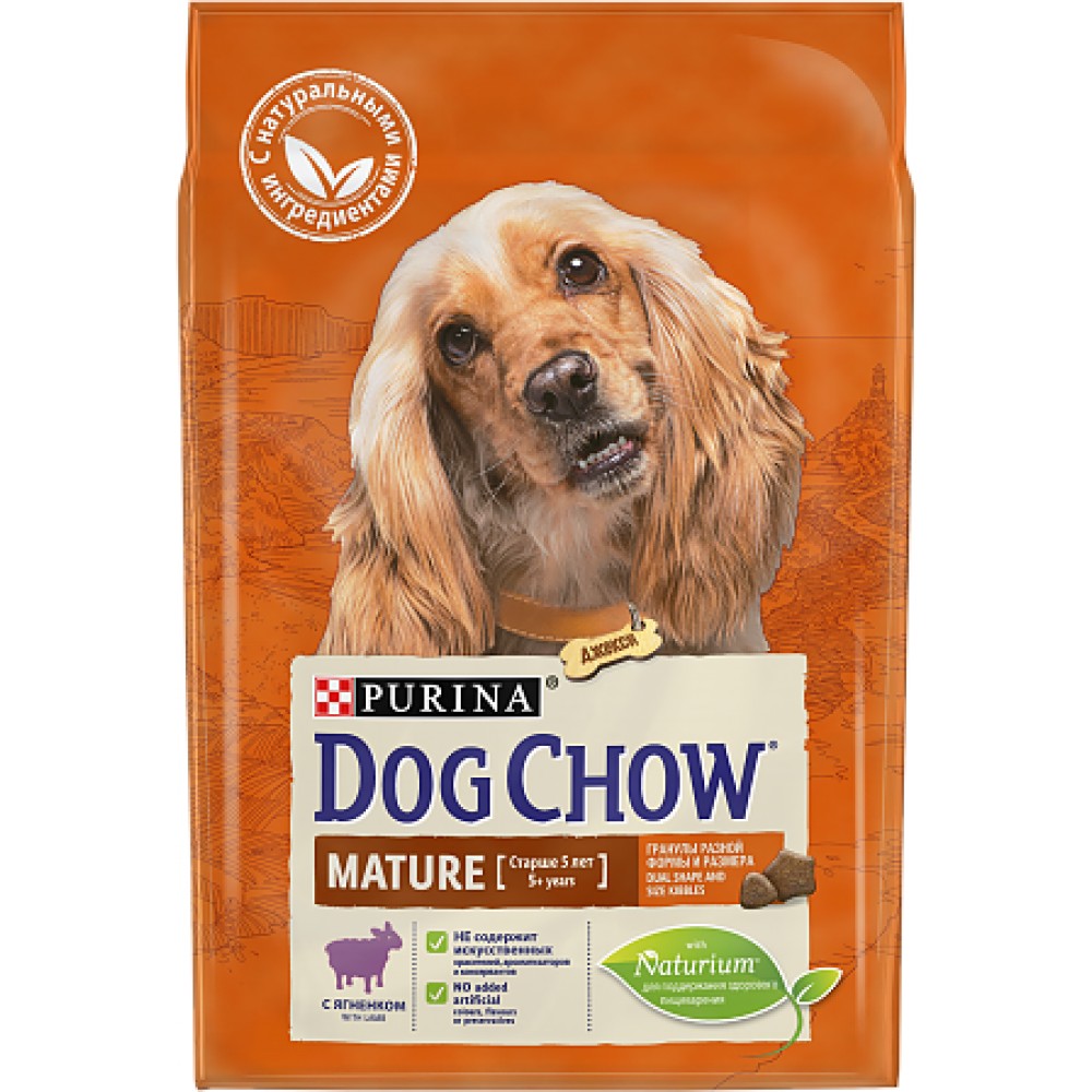 Purina Dog Chow Mature Adult для собак старше 5 лет ягнёнок 2,5 кг.