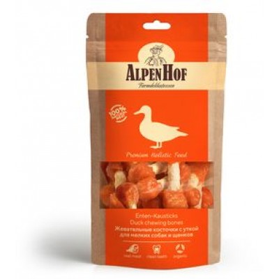 AlpenHof Жевательные косточки с уткой для мелких собак и щенков 50 гр.