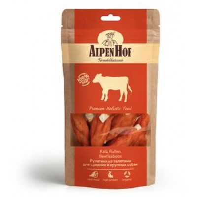 AlpenHof Рулетики из телятины для средних и крупных собак 80 гр.