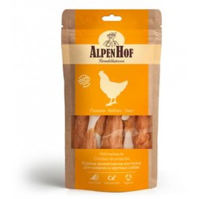 AlpenHof Курица ароматная на косточке для средних и крупных собак 80 гр. 