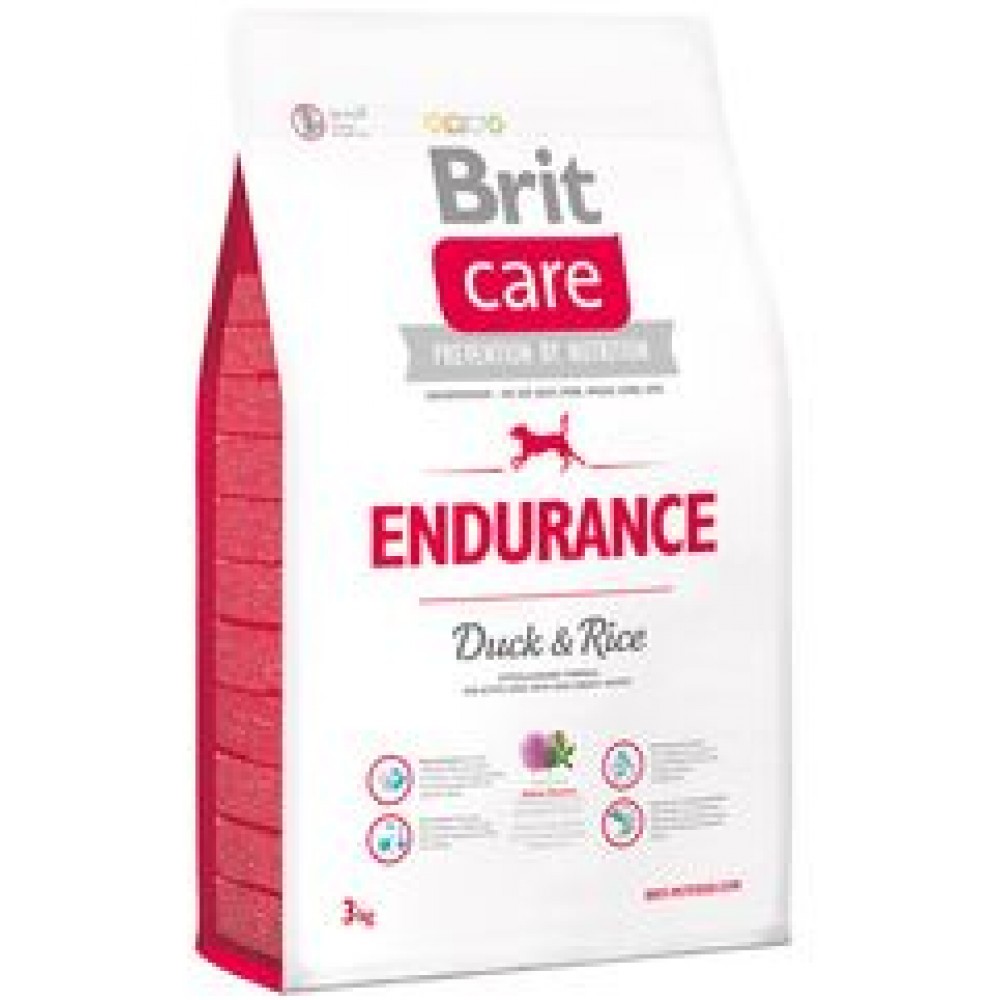Сухой корм Brit Care Endurance для активных собак всех пород, утка с рисом, 3 кг