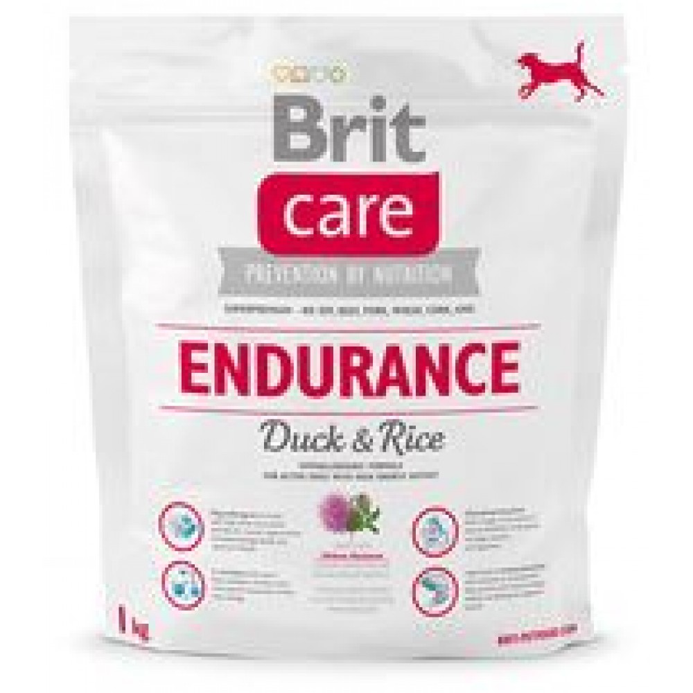 Сухой корм Brit Care Endurance для активных собак всех пород, утка с рисом, 1 кг