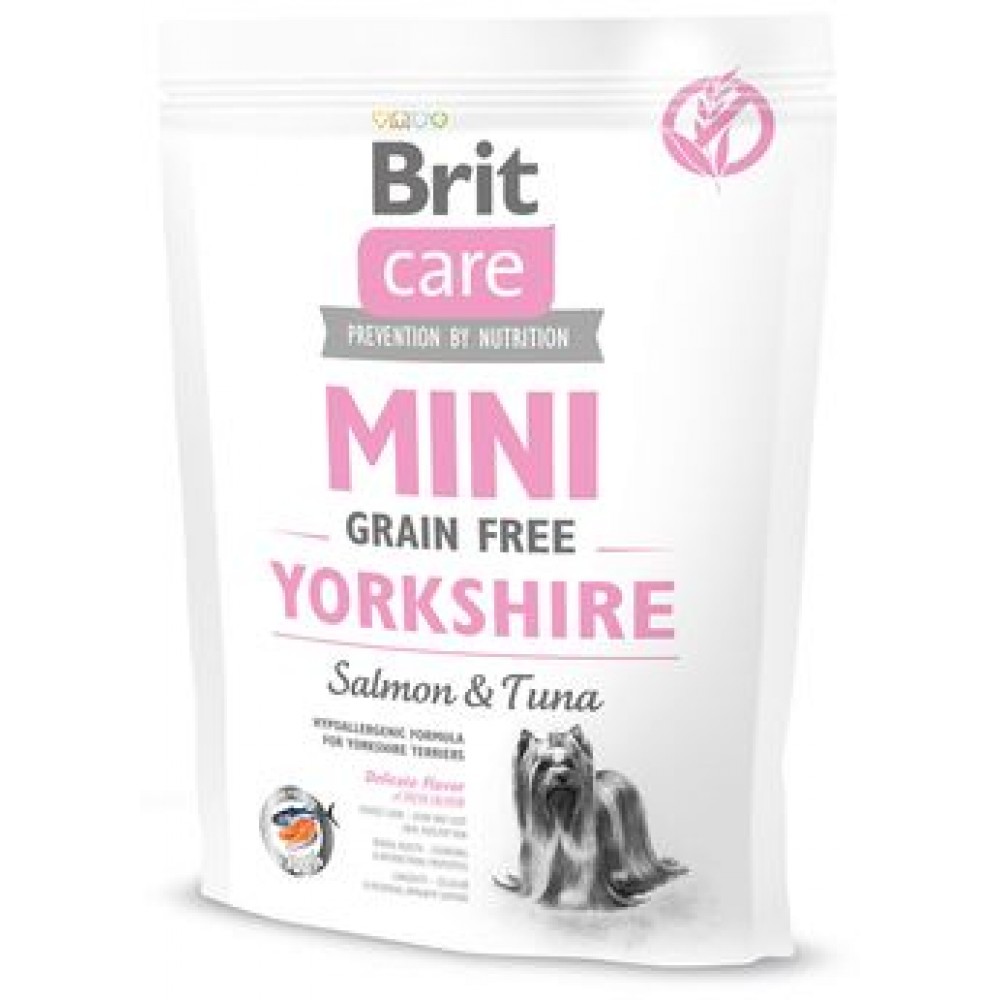 Сухой корм для йоркширских терьеров Brit Care MINI GF Yorkshire беззерновой, 400 гр