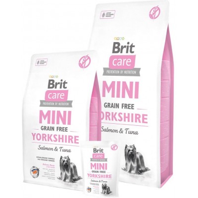 Сухой корм для йоркширских терьеров Brit Care MINI GF Yorkshire беззерновой, 400 гр