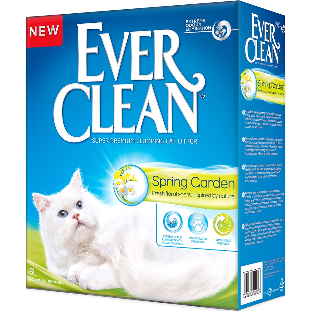 Ever Clean Spring Garden Наполнитель комкующийся для кошек с нежным ароматом весеннего сада 10л.