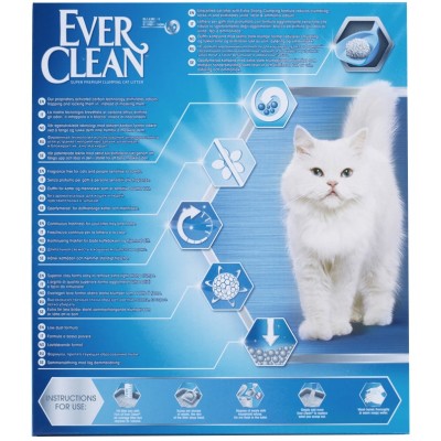 Ever Clean Extra Strong Clumping Unscented Наполнитель комкующийся глиняный без ароматизатора для чувствительных кошек, 6 л.