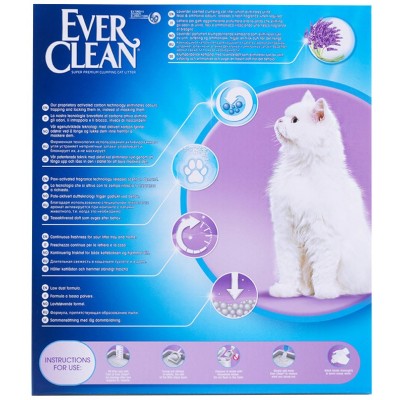 Ever Clean Lavender Наполнитель комкующийся глиняный для кошек с ароматом лаванды, 6л.