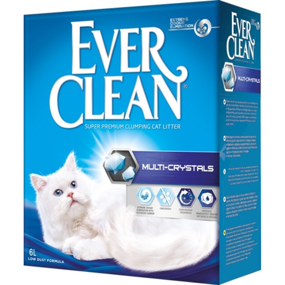 Ever Clean Multi-Crystals Наполнитель комкующийся для кошек с мульти-кристаллами 6л.
