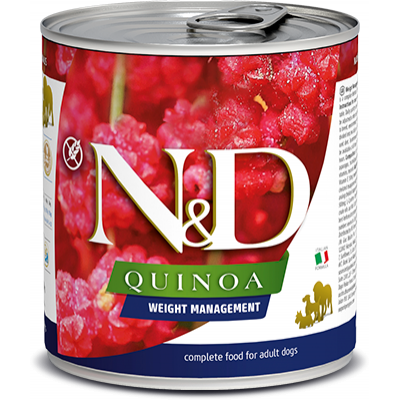 Farmina N&D QUINOA Weight Management Консервы для собак, для уменьшения избыточной массы тела, 285гр.