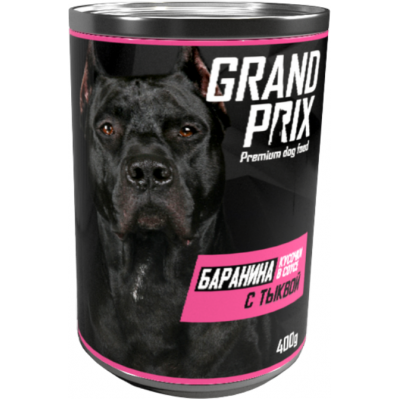 Grand Prix Консервы для собак аппетитные кусочки баранина с тыквой в соусе, 400гр.