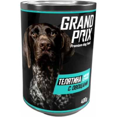 Grand Prix Консервы для собак нежное суфле телятина с овощами, 400гр.