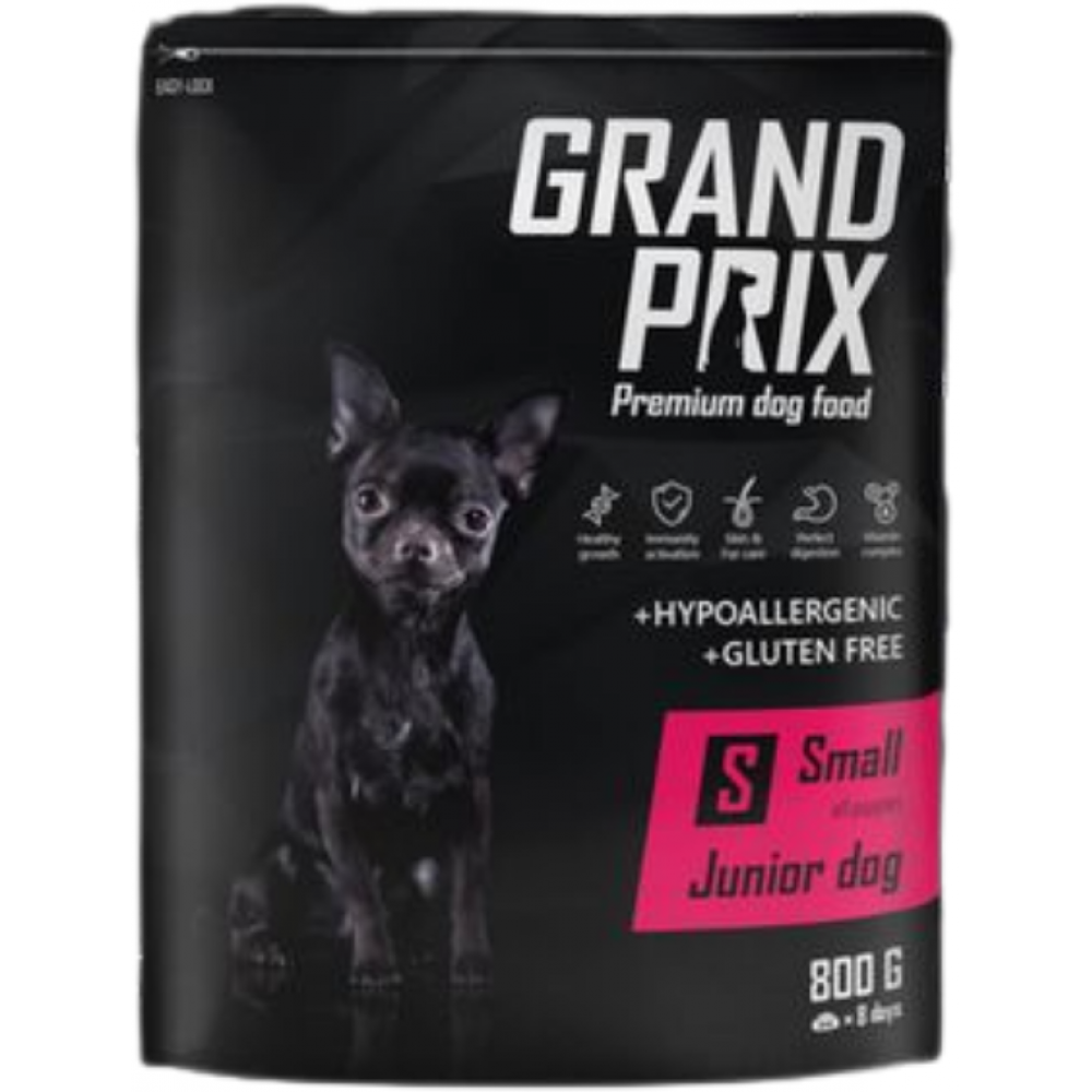 Сухой Корм Grand Prix Small Junior, для щенков собак мелких пород, с курицей, 800гр