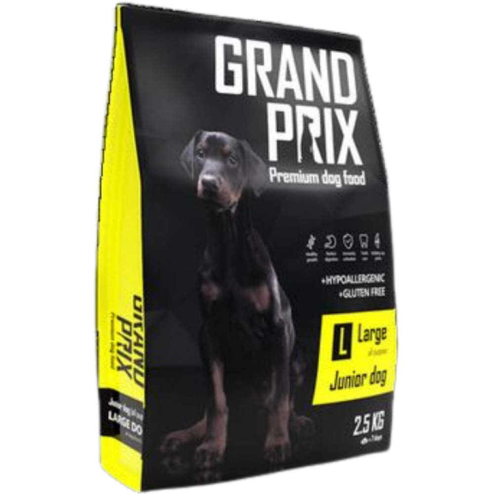Сухой корм Grand Prix Large Junior, для щенков собак крупных пород, с курицей, 2,5 кг