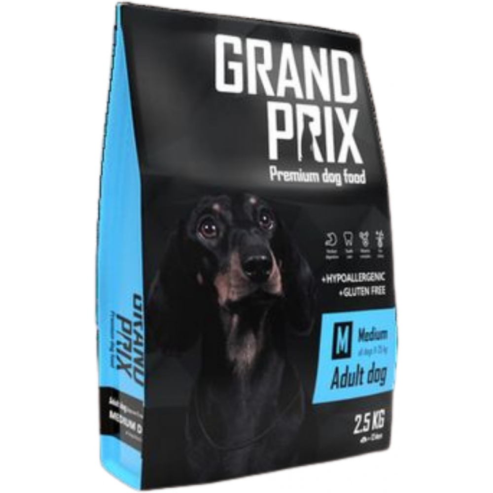 Сухой корм Grand Prix Medium Adult, для взрослых собак средних пород, курица, 2,5 кг