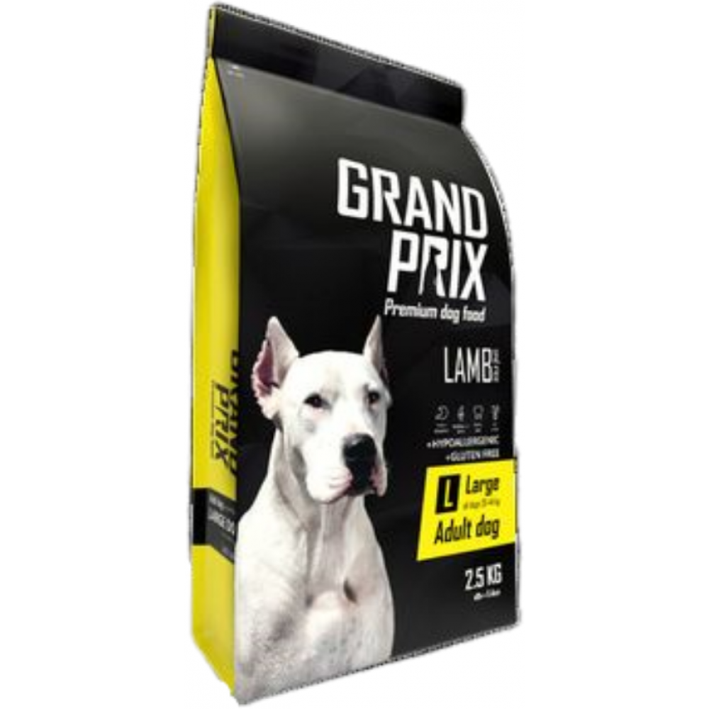 Сухой корм для взрослых собак крупных пород GRAND PRIX Large Adult, ягненок, 2.5кг