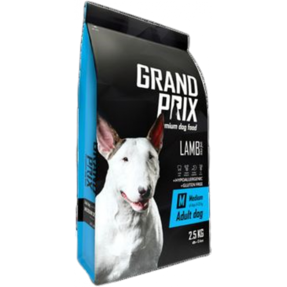 Сухой корм для взрослых собак средних пород GRAND PRIX Medium Adult, ягненок, 2.5кг