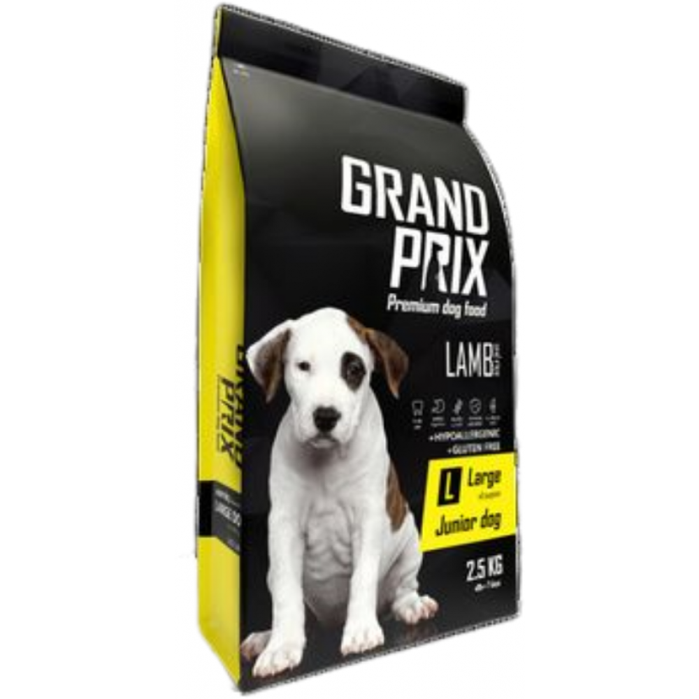 Сухой корм для щенков собак крупных пород GRAND PRIX Large Junior, ягненок, 2.5кг