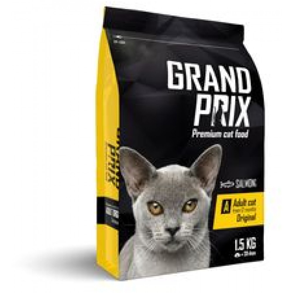GRAND PRIX Adult Original Сухой корм для кошек с лососем 1.5 кг.