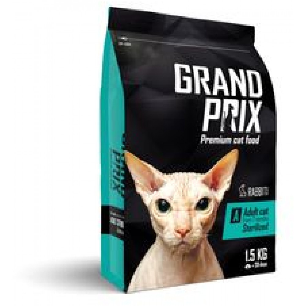 GRAND PRIX Adult Sterilized Сухой корм для кошек с кроликом 1.5 кг.