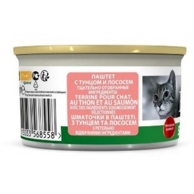Pro Plan® для стерилизованных кошек и кастрированных котов с тунцом и лососем паштет